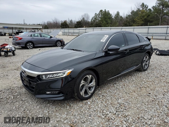 2018 Honda Accord EX with VIN 1HGCV1F42JA260038, listed as a Copart auction lot 44267305 with 59,176 mi miles and Salvage Title. Bid and sale history available at DreamBid. Image 1.