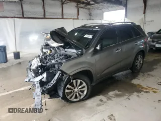 2013 Kia Sorento SX with VIN 5XYKWDA22DG385656, listed as a Copart auction lot 57162475 with Not provided miles and Salvage title. Bid and sale history available at DreamBid. Image 1.