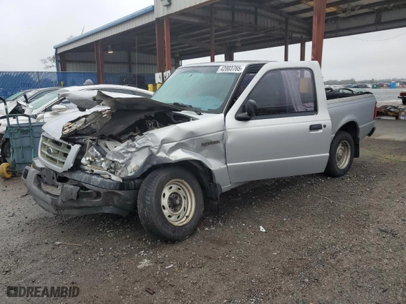 2002 Ford Ranger XL with VIN 1FTYR10D52PB08464, listed as a Copart auction lot 42003765 with 194,489 mi miles and Salvage Title. Bid and sale history available at carsss.com. Image 1.