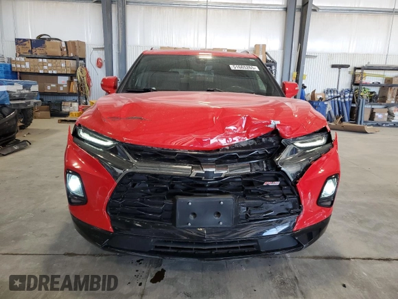 2021 Chevrolet Blazer RS with VIN 3GNKBKRS6MS565619, listed as a Copart auction lot 54439495 with 46,046 mi miles and Salvage title. Bid and sale history available at DreamBid. Image 5.