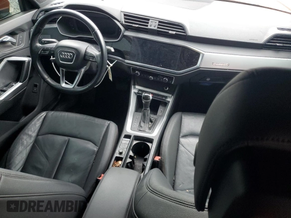 2020 Audi Q3 Premium with VIN WA1AECF36L1029066, listed as a Copart auction lot 59324785 with 174,398 mi miles and Salvage title. Bid and sale history available at DreamBid. Image 8.