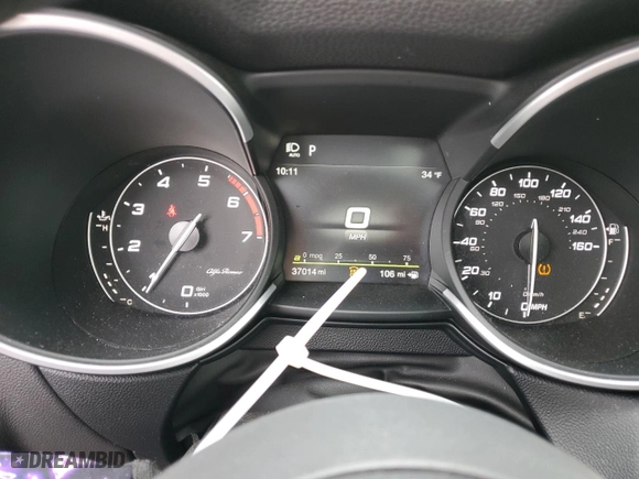 2020 Alfa Romeo Stelvio Sport with VIN ZASPAKAN6L7C95545, listed as a Copart auction lot 47619605 with 37,014 mi miles and Salvage Title. Bid and sale history available at carsss.com. Image 9.