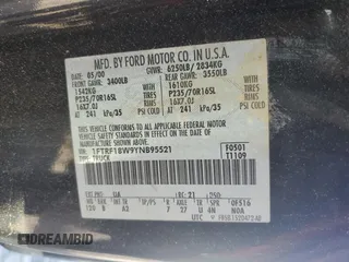 2000 Ford F-150 XL with VIN 1FTRF18W9YNB95521, listed as a Copart auction lot 57720434 with 203,143 mi miles and Clean title. Bid and sale history available at DreamBid. Image 12.