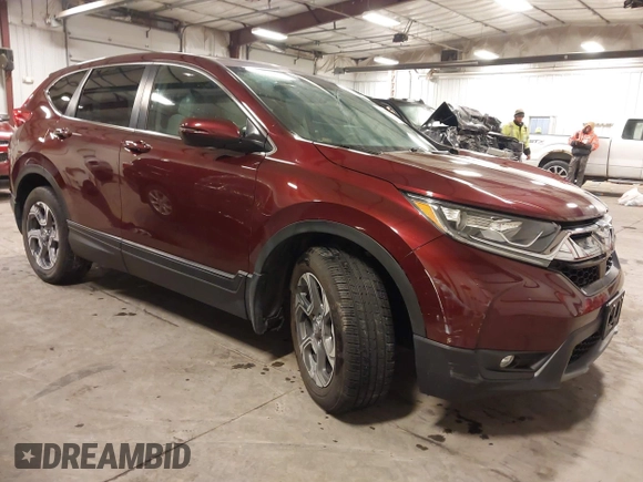 2019 Honda CR-V EX with VIN 5J6RW2H55KL021343, listed as a IAAI auction lot 41599161 with 75,727 mi miles. Bid and sale history available at carsss.com. Image 1.