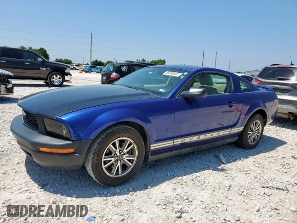 2005 Ford Mustang Deluxe z VIN 1ZVFT80N255187566, wystawiony jako Copart lot #58336465 z przebiegiem 161 139 mil mil oraz Czysty tytuł • Clean title. Historia ofert i sprzedaży dostępna na DreamBid. Obrazek 1.