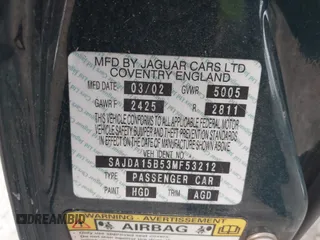 2003 Jaguar XJ with VIN SAJDA15B53MF53212, listed as a IAAI auction lot 41613266 with 180,165 mi miles and . Bid and sale history available at DreamBid. Image 9.