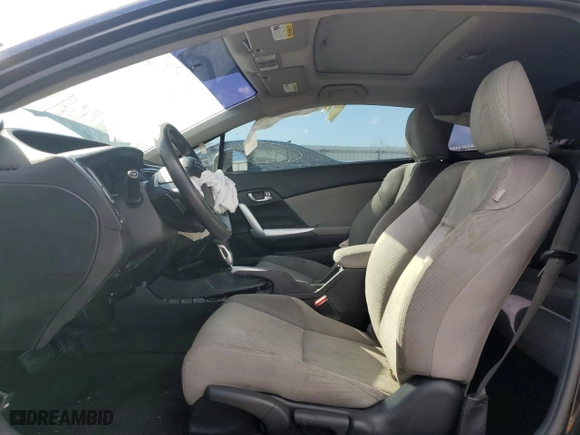 2014 Honda Civic Coupe EX with VIN 2HGFG3B8XEH506675, listed as a Copart auction lot 43583045 with 0 mi miles and Salvage Title. Bid and sale history available at carsss.com. Image 7.