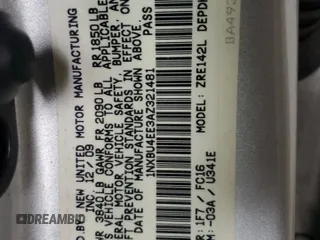 2010 Toyota Corolla with VIN 1NXBU4EE3AZ321481, listed as a Copart auction lot 49205965 with 196,292 mi miles and Salvage Title. Bid and sale history available at carsss.com. Image 14.