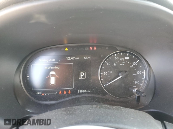 2023 Nissan Kicks SV with VIN 3N1CP5CV5PL536830, listed as a Copart auction lot 47498635 with 58,890 mi miles and Salvage Title. Bid and sale history available at DreamBid. Image 9.