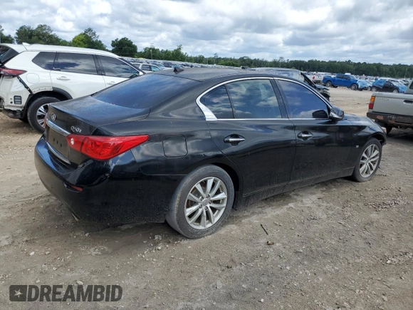 2015 Infiniti Q50 with VIN JN1BV7AP4FM358818, listed as a Copart auction lot 59081465 with 133,503 mi miles and Salvage title. Bid and sale history available at DreamBid. Image 3.