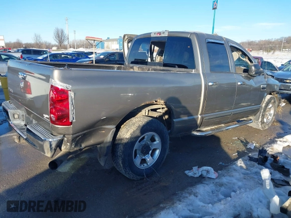 2007 Dodge 2500 SLT with VIN 3D7KR28A47G839233, listed as a IAAI auction lot 41246993 with 246,301 mi miles. Bid and sale history available at carsss.com. Image 4.