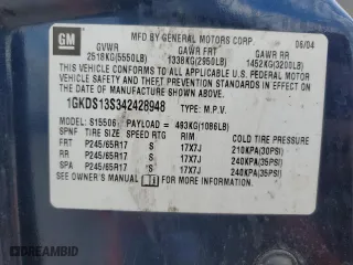 2004 GMC Envoy SLE with VIN 1GKDS13S342428948, listed as a Copart auction lot 52488385 with 292,426 mi miles and Salvage Title. Bid and sale history available at carsss.com. Image 14.