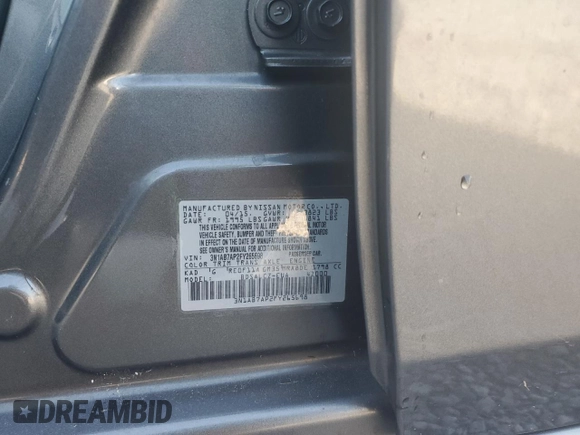 2015 Nissan Sentra SR with VIN 3N1AB7AP2FY265698, listed as a Copart auction lot 44362975 with 136,137 mi miles and Salvage Title. Bid and sale history available at DreamBid. Image 13.