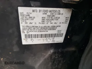2014 Ford Edge SE with VIN 2FMDK3GC2EBA54124, listed as a Copart auction lot 60573485 with Not provided miles and Clean title. Bid and sale history available at DreamBid. Image 13.
