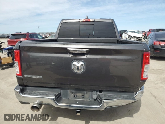 2019 Ram 1500 Big Horn z VIN 1C6RREFT0KN745503, wystawiony jako Copart lot #49421075 z przebiegiem 124 488 mil mil oraz Szkoda całkowita • Salvage title. Historia ofert i sprzedaży dostępna na DreamBid. Obrazek 6.