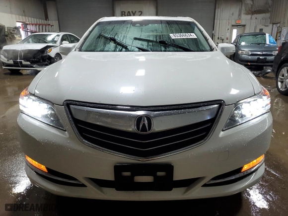 2014 Acura RLX Tech Pkg with VIN JH4KC1F58EC007386, listed as a Copart auction lot 85366634 with 124,832 mi miles and Salvage Title. Bid and sale history available at carsss.com. Image 5.