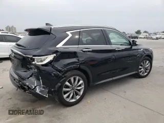 2020 Infiniti QX50 Luxe with VIN 3PCAJ5M14LF102151, listed as a Copart auction lot 57904965 with 52,116 mi miles and Salvage title. Bid and sale history available at DreamBid. Image 3.