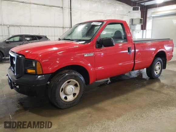 2005 Ford F-250 XL with VIN 1FTNF20565EA93144, listed as a Copart auction lot 62291085 with 131,720 mi miles and Salvage title. Bid and sale history available at DreamBid. Image 1.