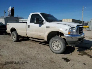 2001 Ford F-250 with VIN 3FTNF21L81MA77058, listed as a Copart auction lot 85871654 with 163,557 mi miles and Salvage title. Bid and sale history available at DreamBid. Image 4.