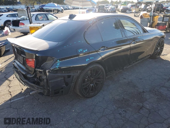 2014 BMW 3 Series 335i with VIN WBA3A9C50EF478734, listed as a Copart auction lot 83449634 with 107,723 mi miles and Salvage Title. Bid and sale history available at carsss.com. Image 3.