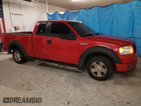 2005 Ford F-150 STX with VIN 1FTRX12W95KC37074, listed as a Copart auction lot 87368844 with 218,289 mi miles and Clean Title. Bid and sale history available at carsss.com. Image 4.