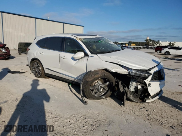 2022 Acura MDX w/Technology Package with VIN 5J8YD9H41NL012412, listed as a Copart auction lot 85909274 with 38,060 mi miles and Non Repairable. Bid and sale history available at carsss.com. Image 4.