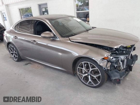 2019 Alfa Romeo Giulia Ti Sport with VIN ZARFAMBN1K7599269, listed as a IAAI auction lot 42271523 with 46,556 mi miles and . Bid and sale history available at DreamBid. Image 1.