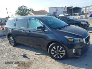 2015 Kia Sedona EX with VIN KNDMC5C13F6018556, listed as a IAAI auction lot 41491580 with 1 mi miles. Bid and sale history available at carsss.com. Image 12.