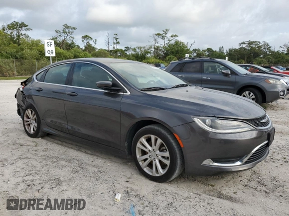 2015 Chrysler 200 Limited with VIN 1C3CCCAB8FN559592, listed as a Copart auction lot 53809995 with 86,566 mi miles and Salvage Title. Bid and sale history available at DreamBid. Image 4.