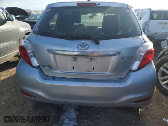 2012 Toyota Yaris L with VIN JTDKTUD30CD527660, listed as a Copart auction lot 42512405 with Not Provided miles and Salvage Title. Bid and sale history available at DreamBid. Image 6.