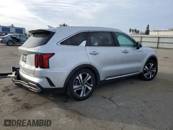 2023 Kia Sorento Hybrid EX with VIN KNDRHDLG7P5195401, listed as a Copart auction lot 87529505 with 18,225 mi miles and Salvage Title. Bid and sale history available at carsss.com. Image 3.