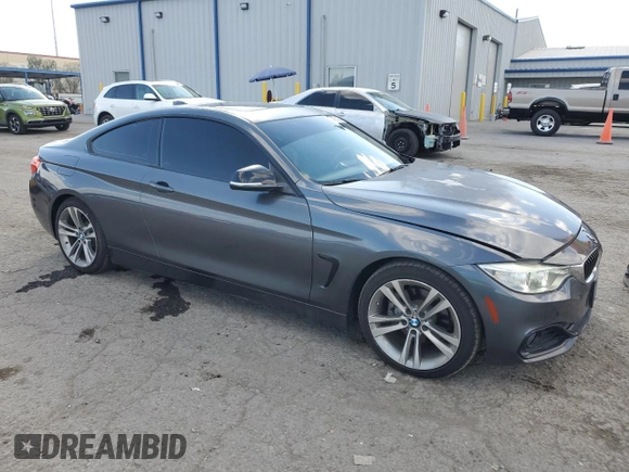2014 BMW 4 Series 428i with VIN WBA3N7C55EF719924, listed as a Copart auction lot 74601284 with 57,165 mi miles and Clean Title. Bid and sale history available at carsss.com. Image 4.