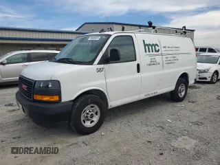 2023 GMC Savana Cargo with VIN 1GTW7AFP7P1111956, listed as a Copart auction lot 69986504 with 11,645 mi miles and Salvage Title. Bid and sale history available at DreamBid. Image 1.