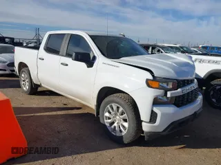 2021 Chevrolet Silverado 1500 Custom with VIN 1GCPWBEK5MZ217810, listed as a IAAI auction lot 41574297 with 79,076 mi miles and . Bid and sale history available at DreamBid. Image 1.