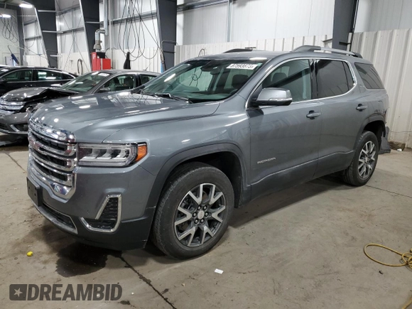2021 GMC Acadia SLE with VIN 1GKKNRLS0MZ149395, listed as a Copart auction lot 87593875 with 37,091 mi miles and Salvage Title. Bid and sale history available at carsss.com. Image 1.
