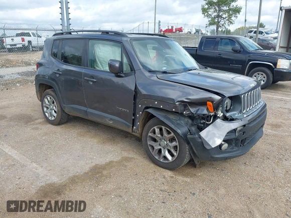 2017 Jeep Renegade Latitude z VIN ZACCJBBB7HPG31581, wystawiony jako IAAI lot #41933910 z przebiegiem 153 217 mil mil oraz . Historia ofert i sprzedaży dostępna na DreamBid. Obrazek 1.