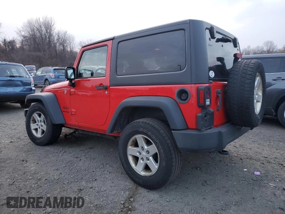 2015 Jeep Wrangler Willys Wheeler with VIN 1C4AJWAG9FL543998, listed as a Copart auction lot 88947025 with 142,433 mi miles and Salvage title. Bid and sale history available at DreamBid. Image 2.
