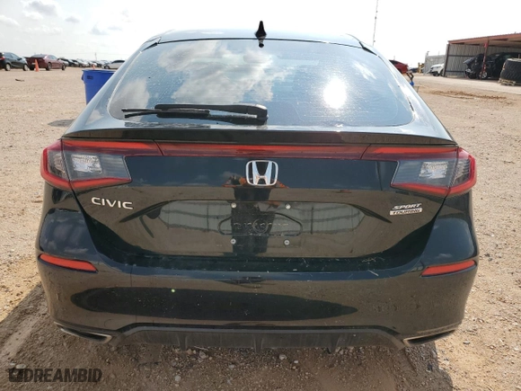 2023 Honda Civic Hatchback Sport Touring with VIN 19XFL1H81PE009244, listed as a Copart auction lot 64034064 with 19,065 mi miles and Salvage Title. Bid and sale history available at carsss.com. Image 6.