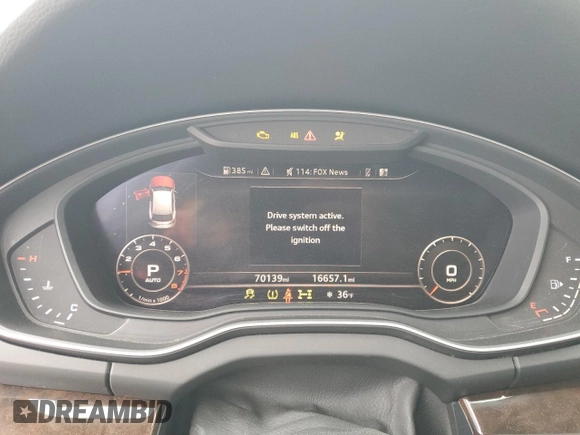 2019 Audi Q5 Premium Plus with VIN WA1BNAFY7K2033026, listed as a Copart auction lot 45955385 with 16,657 mi miles and Salvage Title. Bid and sale history available at carsss.com. Image 9.