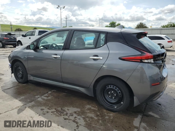 2024 Nissan LEAF S with VIN 1N4AZ1BV5RC555956, listed as a Copart auction lot 60755845 with 9,587 mi miles and Salvage title. Bid and sale history available at DreamBid. Image 2.