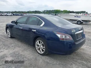 2013 Nissan Maxima S with VIN 1N4AA5APXDC803631, listed as a IAAI auction lot 42168957 with 119,845 mi miles and . Bid and sale history available at DreamBid. Image 3.