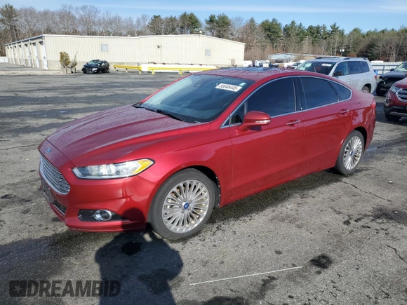 2013 Ford Fusion Titanium with VIN 3FA6P0D95DR130334, listed as a Copart auction lot 50046445 with 91,039 mi miles and Salvage Title. Bid and sale history available at carsss.com. Image 1.