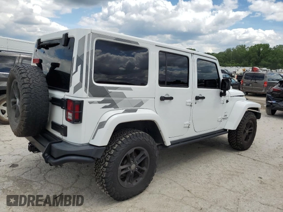 2017 Jeep Wrangler Unlimited Sahara with VIN 1C4BJWEG6HL612289, listed as a Copart auction lot 58479505 with 167,208 mi miles and Salvage title. Bid and sale history available at DreamBid. Image 3.