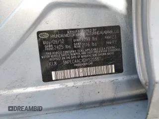 2013 Hyundai Sonata Limited with VIN 5NPEC4ACXDH525587, listed as a Copart auction lot 55355335 with 73,188 mi miles and Salvage Title. Bid and sale history available at DreamBid. Image 12.