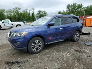 2017 Nissan Pathfinder S with VIN 5N1DR2MN1HC697502, listed as a Copart auction lot 56453065 with 118,312 mi miles and Salvage title. Bid and sale history available at DreamBid. Image 1.