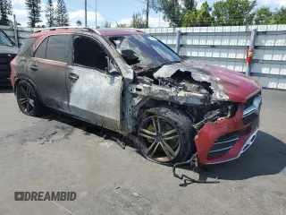 2020 Mercedes-Benz GLE 450 with VIN 4JGFB5KB3LA001511, listed as a Copart auction lot 52548855 with Not provided miles and Non repairable. Bid and sale history available at DreamBid. Image 4.