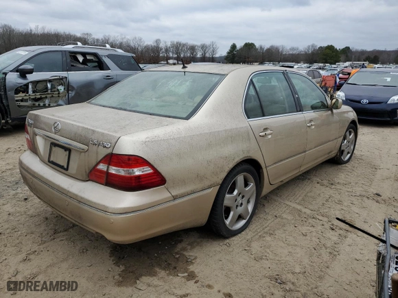 2006 Lexus LS 430 with VIN JTHBN36F365043328, listed as a Copart auction lot 41435985 with 0 mi miles and Salvage Title. Bid and sale history available at carsss.com. Image 3.