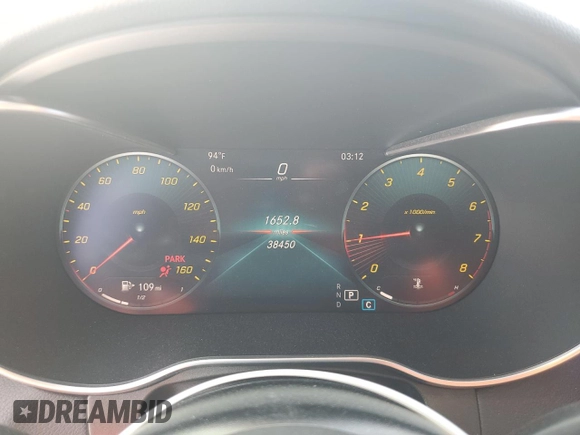 2021 Mercedes-Benz GLC 300 z VIN W1N0J8EB1MF989055, wystawiony jako Copart lot #54819555 z przebiegiem 38 450 mil mil oraz Szkoda całkowita • Salvage title. Historia ofert i sprzedaży dostępna na DreamBid. Obrazek 9.