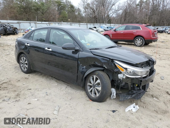 2022 Kia Rio S with VIN 3KPA24AD9NE505086, listed as a Copart auction lot 47869415 with 24,215 mi miles and Salvage Title. Bid and sale history available at carsss.com. Image 4.