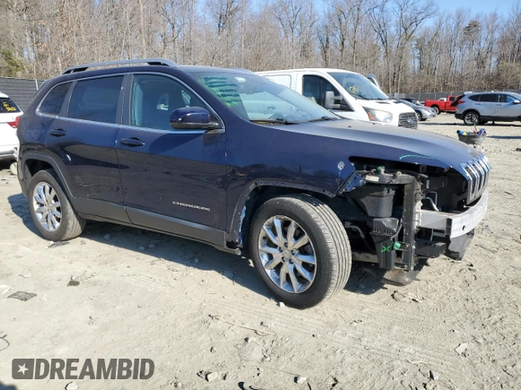 2014 Jeep Cherokee Limited with VIN 1C4PJLDB8EW143548, listed as a Copart auction lot 45170365 with 183,260 mi miles and Salvage Title. Bid and sale history available at carsss.com. Image 4.